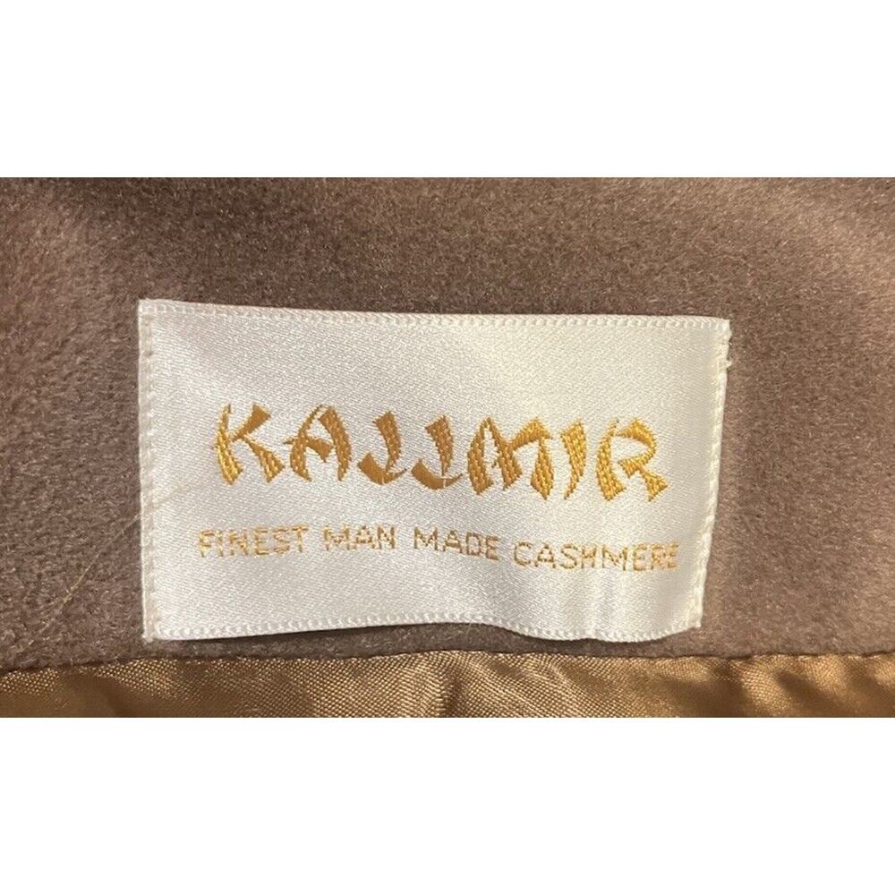 Vtg 70s Juli de Roma Tan Belted Over Coat 10 Kajjmir Man Made Cashmere Classic - Picture 9 of 14